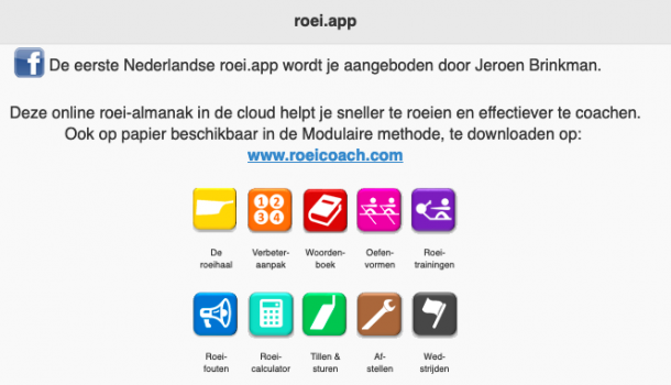 Roei.app biedt veel informatie, over roeien