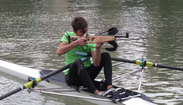 Filmpje: Biatlon in een boot, het kan