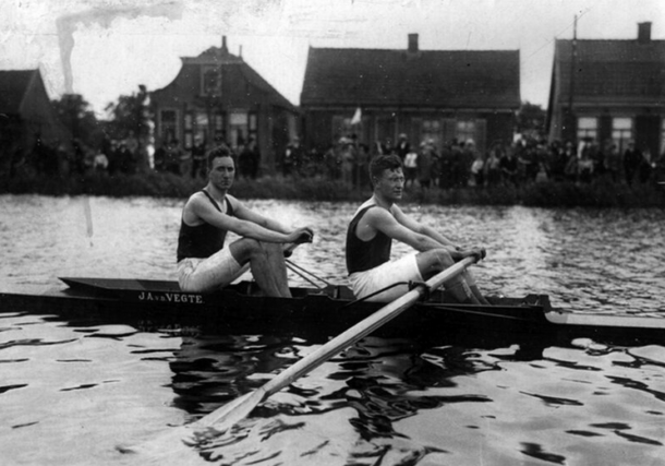 Gouden olympische twee van Laga uit 1924 ook in het verzet